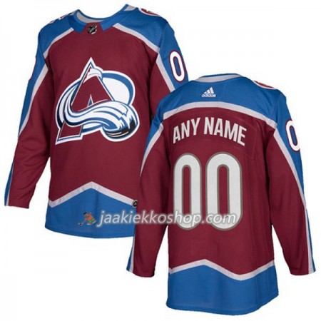 Miehille NHL Colorado Avalanche Custom Adidas 2017-2018 Burgundy Punainen Authentic